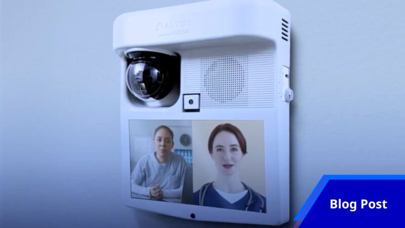 Video communication device on wall